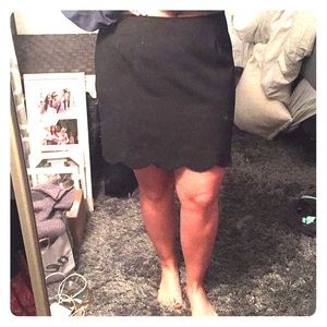 Black scalloped skirt